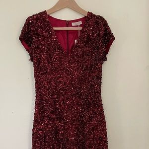 Ramy Brook Red Sequin Bonnie Mini Dress